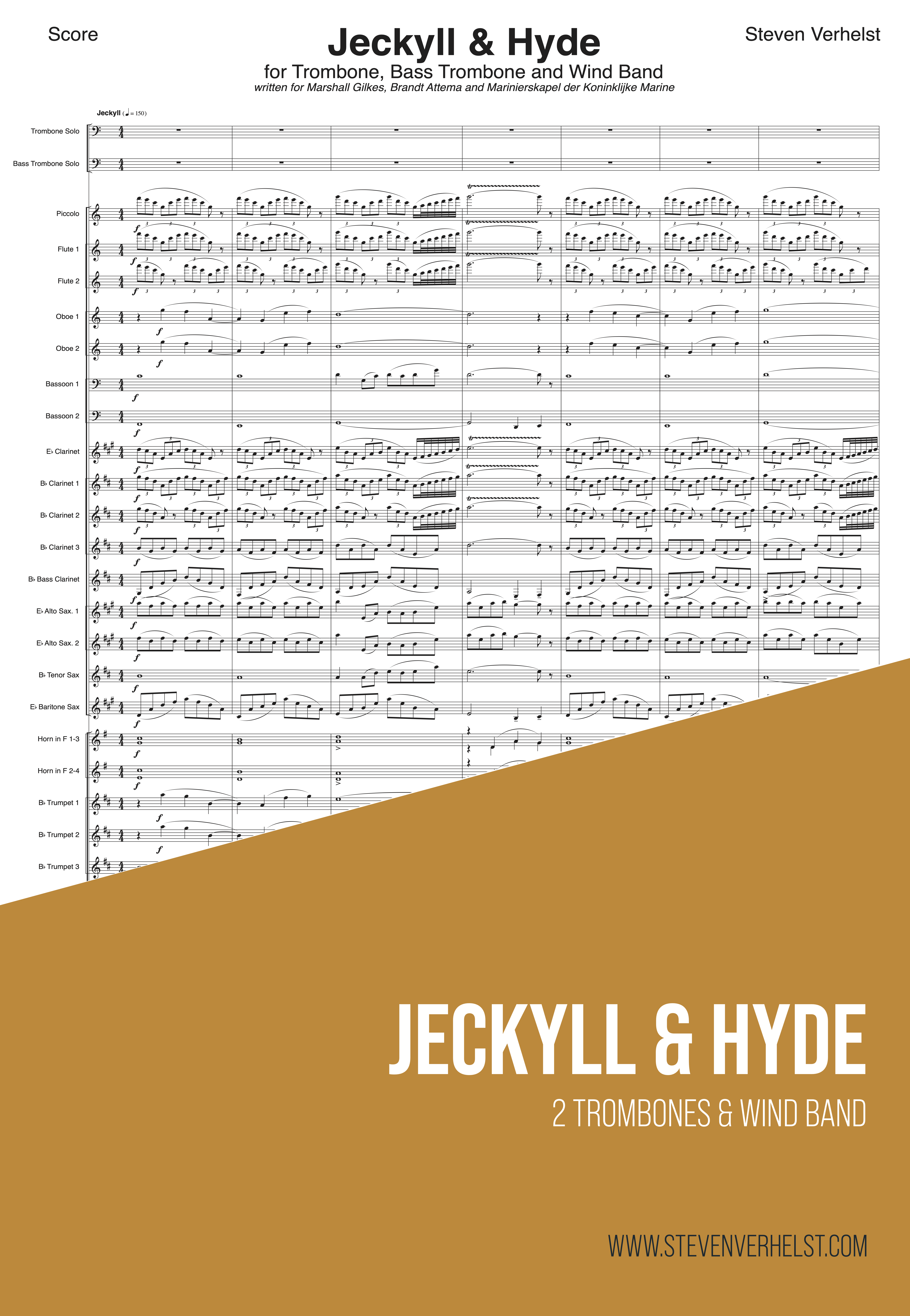Jeckyll & Hyde – 2 Trombones and Concert Band – Steven Verhelst